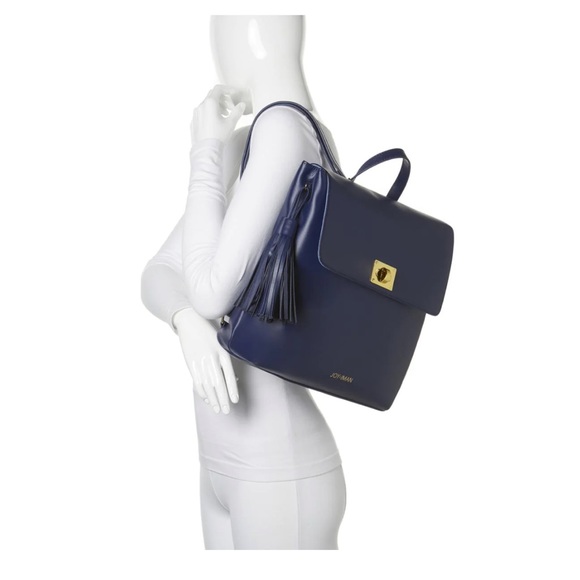 JOY & IMAN Leather Backpack with tassels - Picture 2 of 15